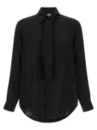 YOHJI YAMAMOTO Stole Collar Shirt Black