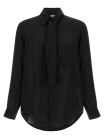 YOHJI YAMAMOTO Stole Collar Shirt Black