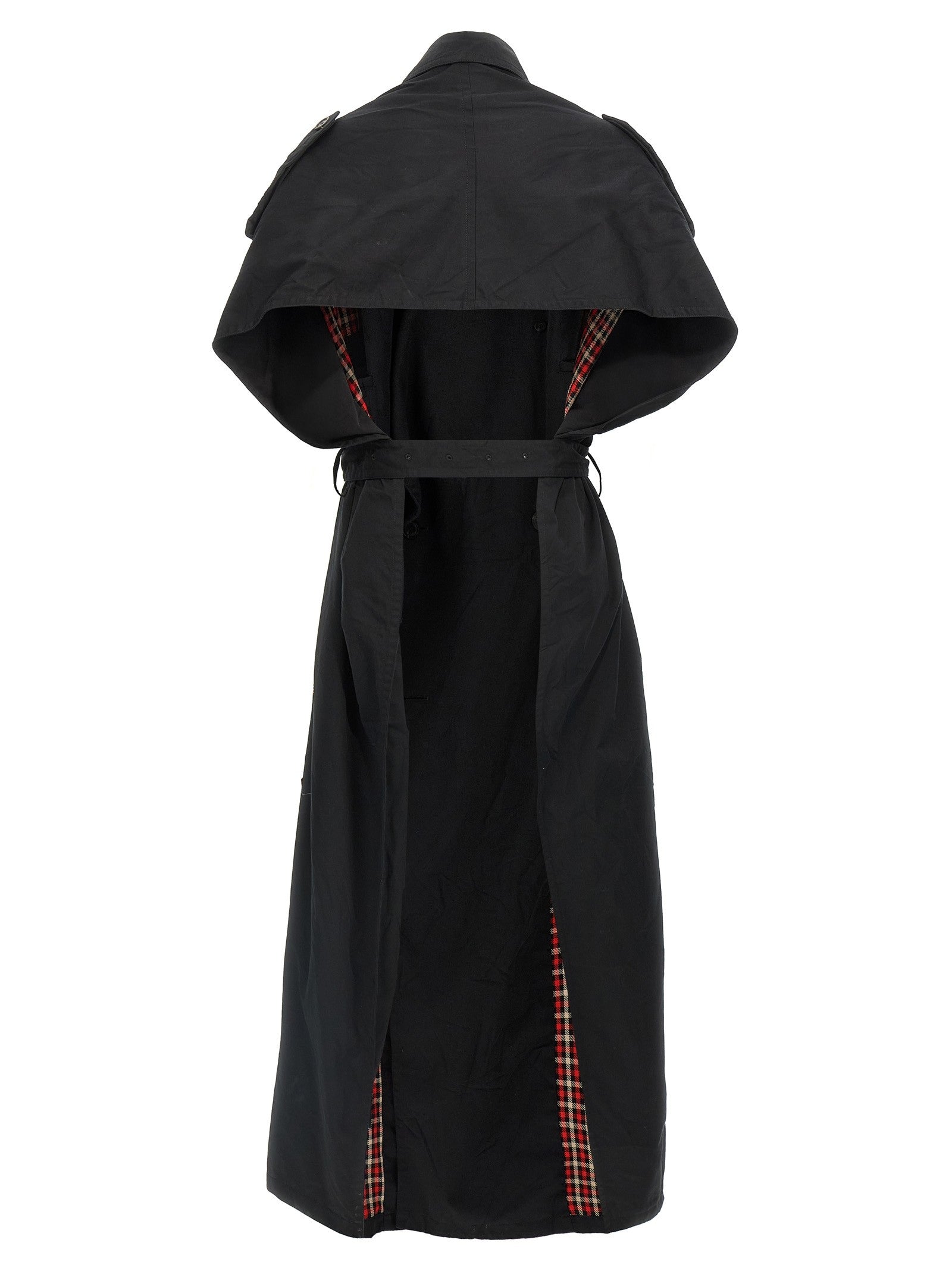 Balenciaga Stole Trench Coat Black