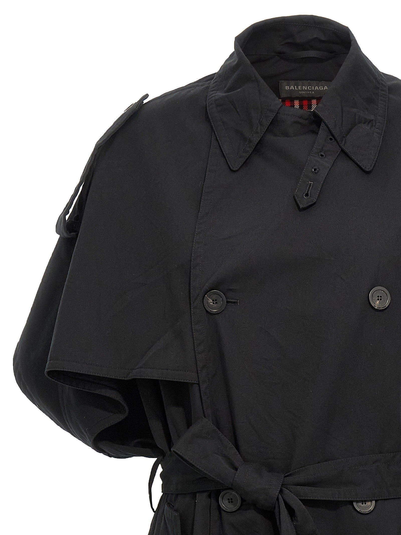 Balenciaga Stole Trench Coat Black