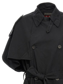 Balenciaga Stole Trench Coat Black