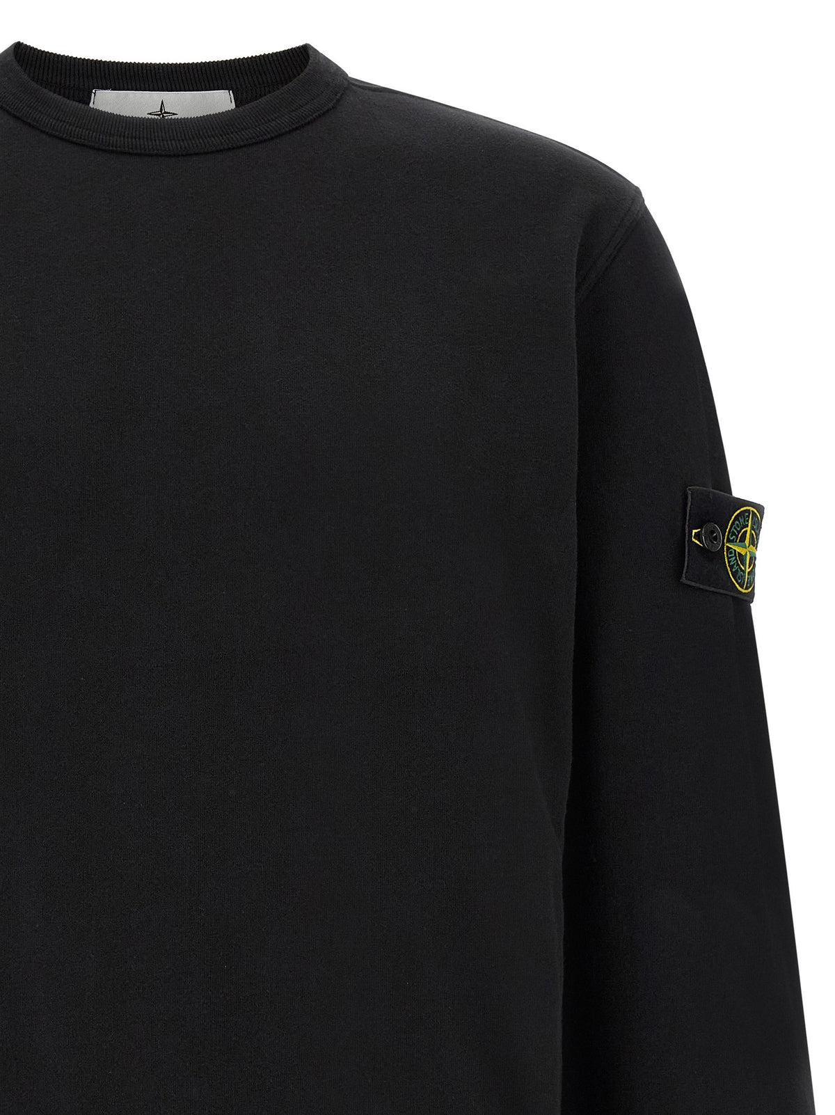 Stone Island Badge Stone Island Sweatshirt Black, view 3