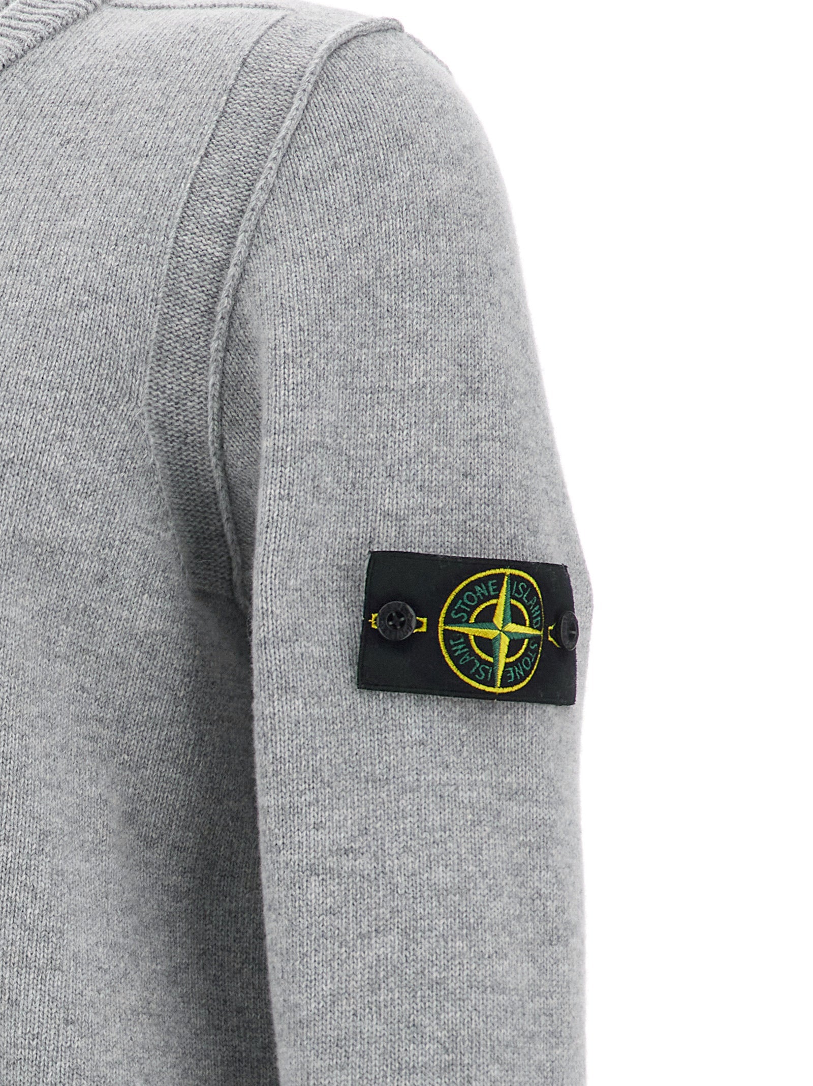 STONE ISLAND - STONE ISLAND - Logo badge sweater - Men’s Knitwear