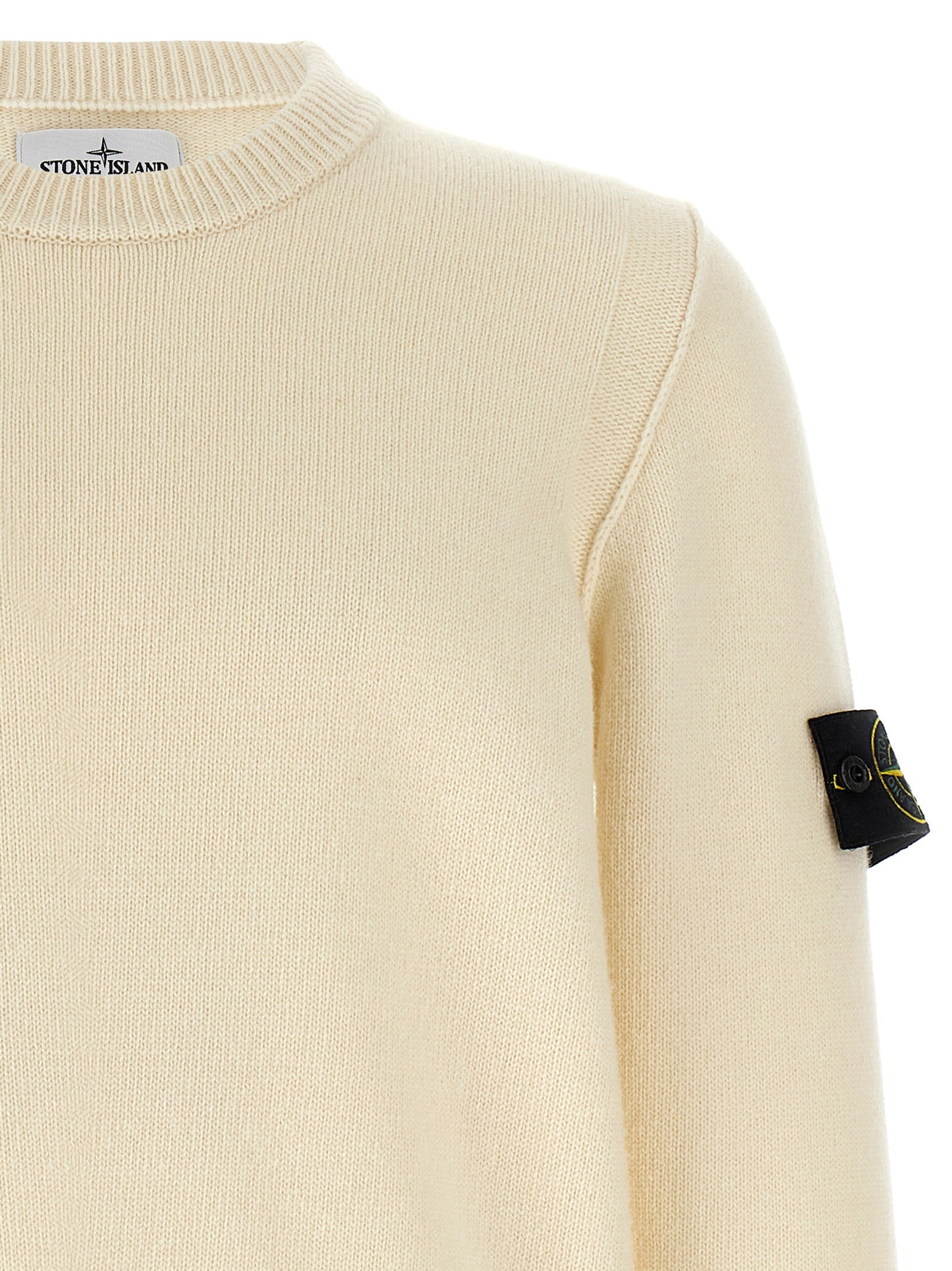 STONE ISLAND - STONE ISLAND - Logo badge sweater - Men’s Knitwear