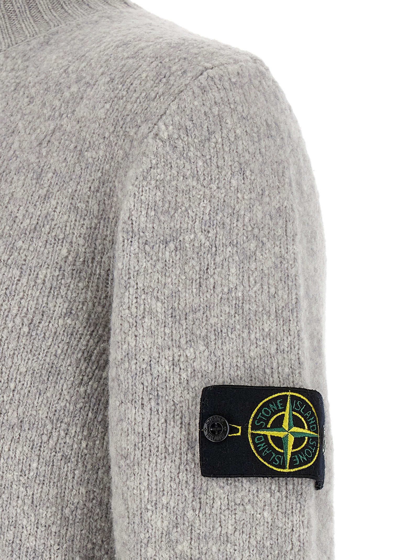STONE ISLAND - STONE ISLAND - Bouclé wool sweater - Men’s Knitwear