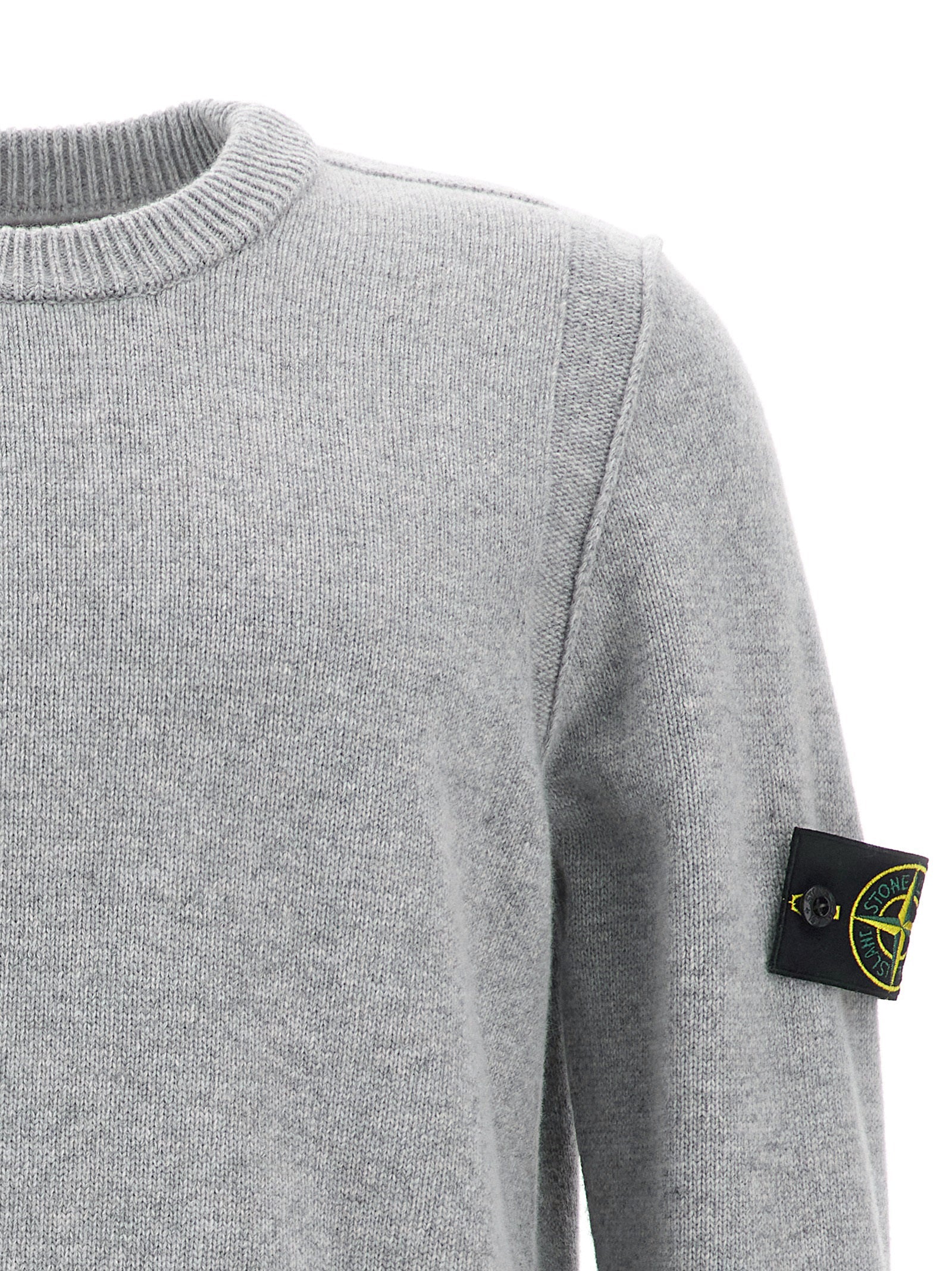 STONE ISLAND - STONE ISLAND - Logo badge sweater - Men’s Knitwear