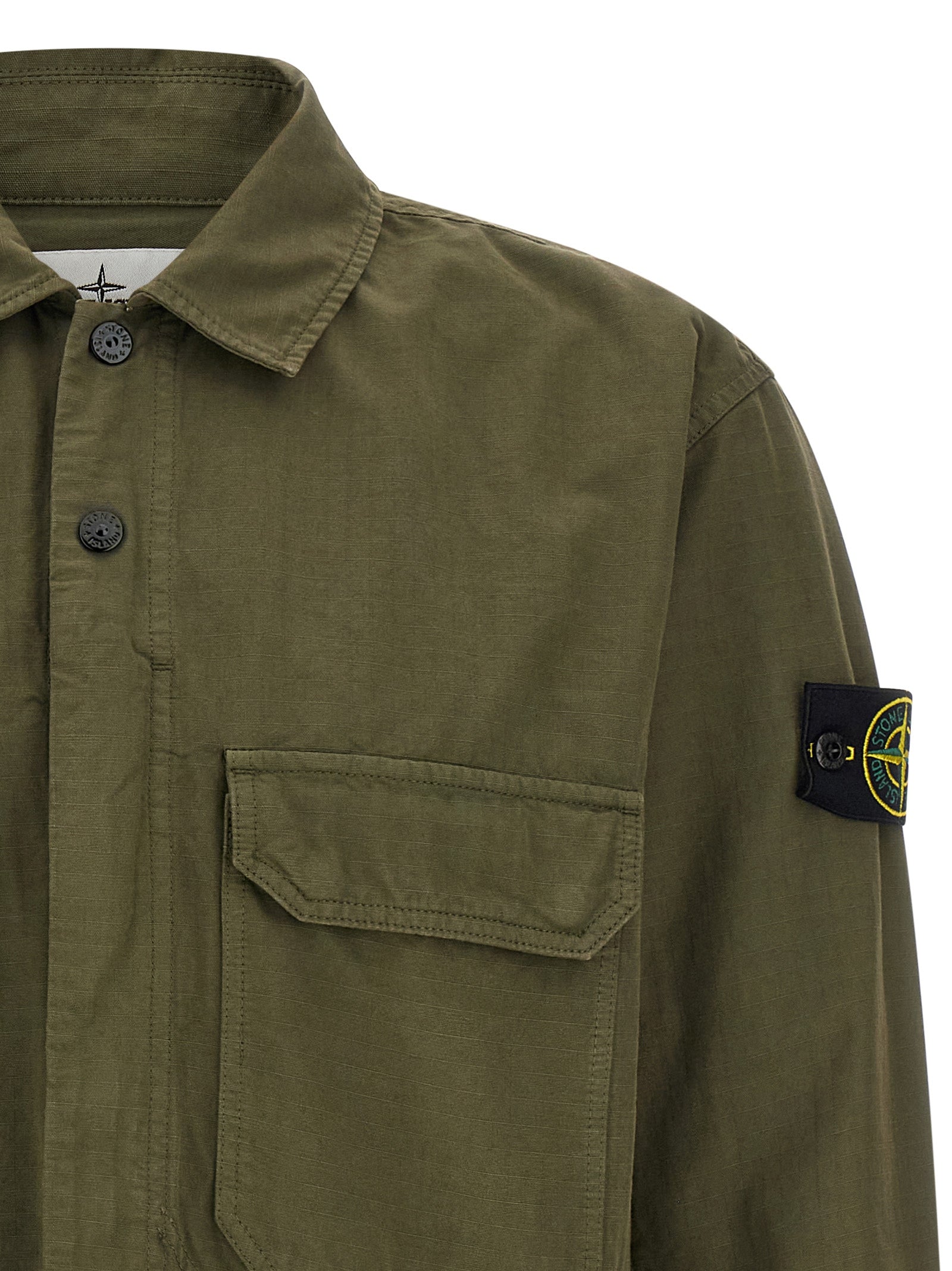 STONE ISLAND - STONE ISLAND - Raw cotton overshirt - Men’s Tops