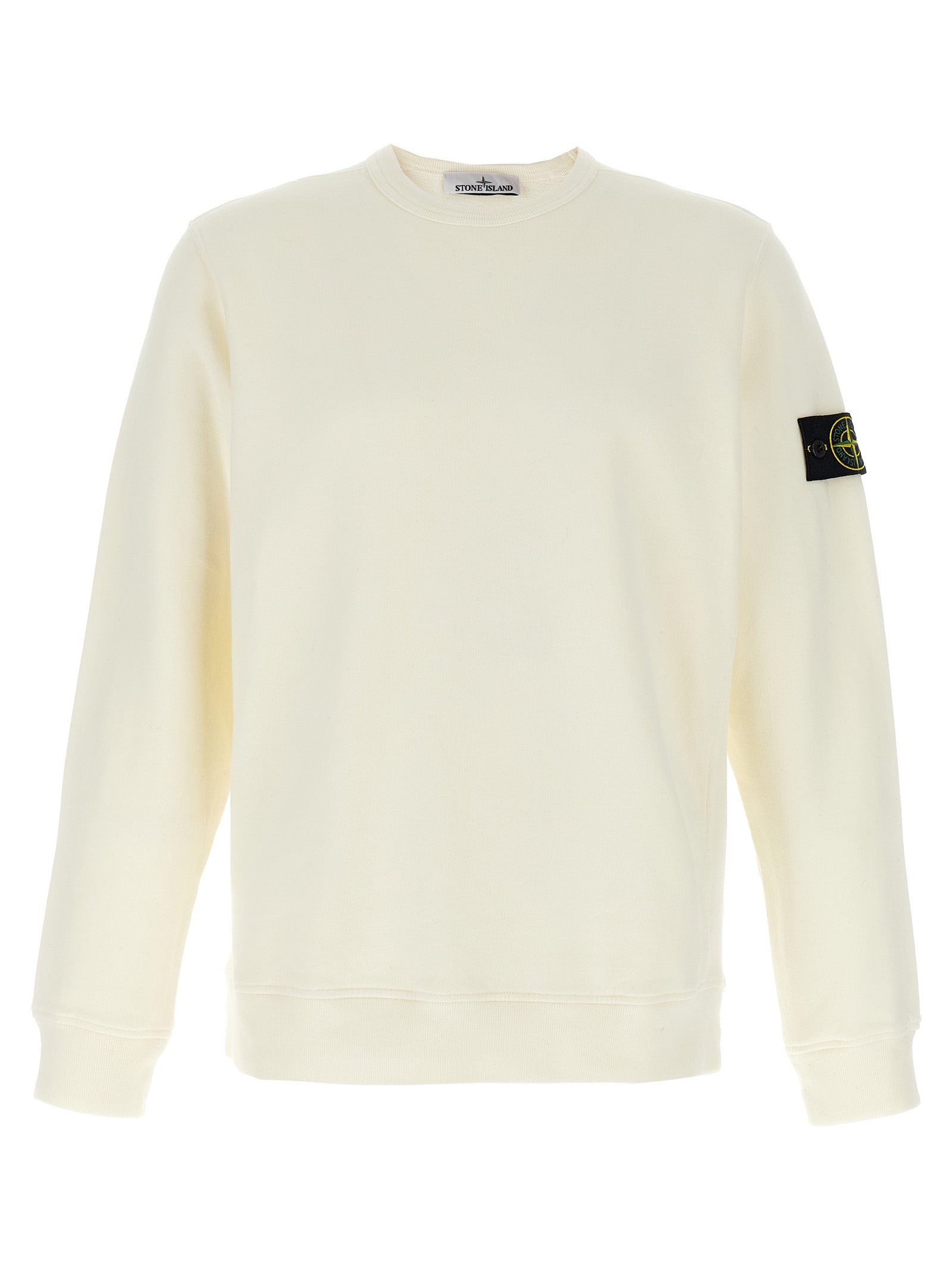 STONE ISLAND - STONE ISLAND - Logo badge cotton sweatshirt - Men’s Sweatshirts