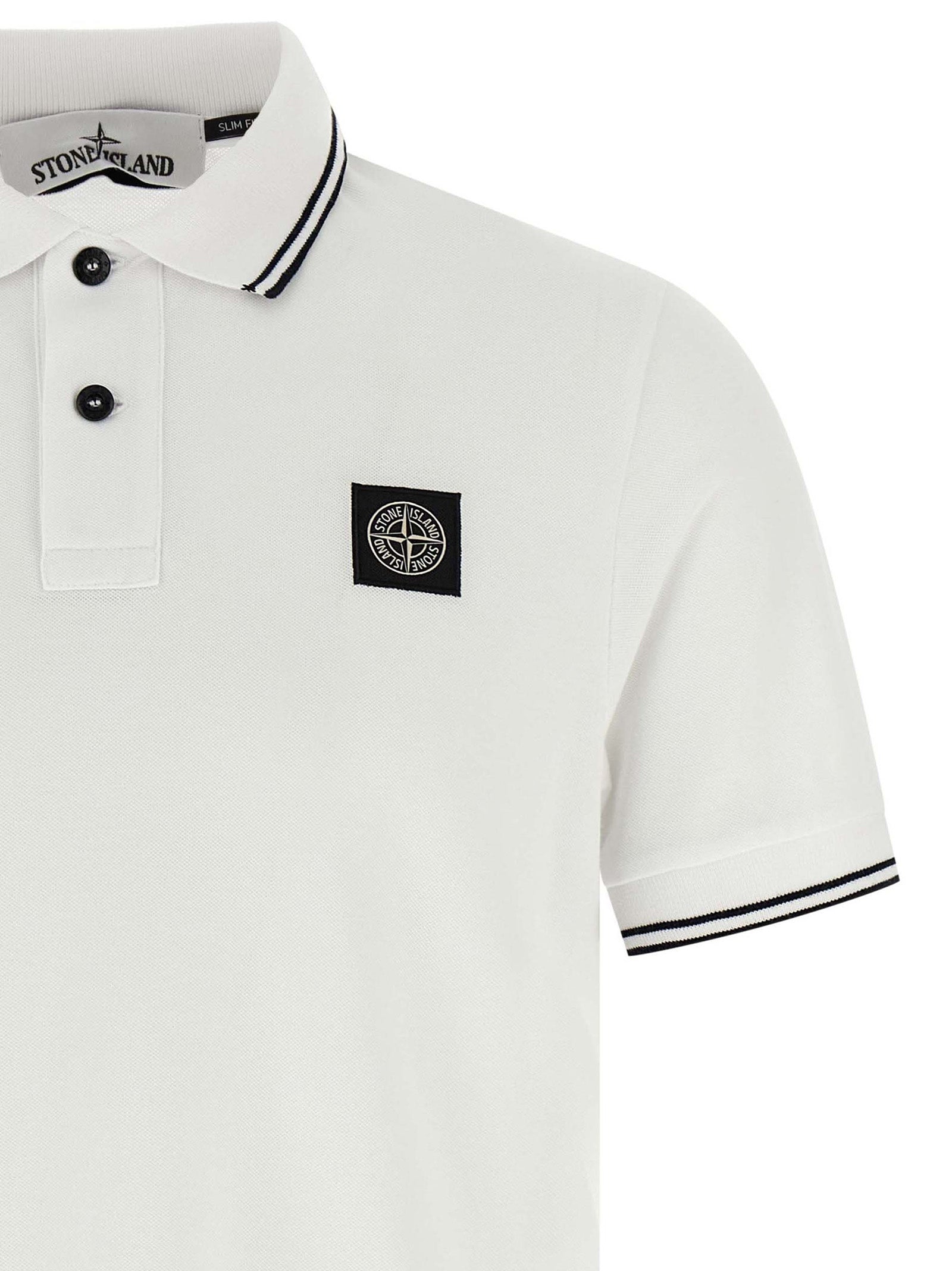 STONE ISLAND - STONE ISLAND - Polo Logo patch - Men’s Top