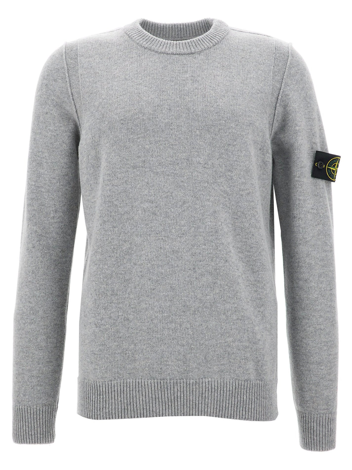 STONE ISLAND - STONE ISLAND - Logo badge sweater - Men’s Knitwear