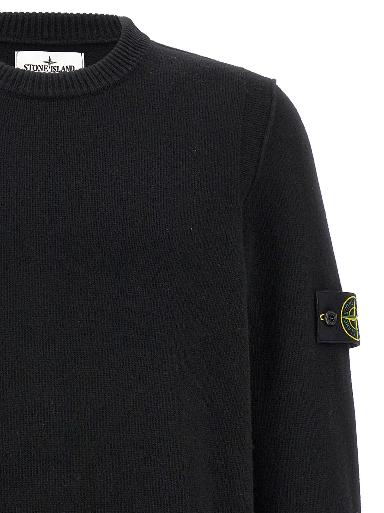 STONE ISLAND - STONE ISLAND - Logo badge sweater - Men’s Knitwear