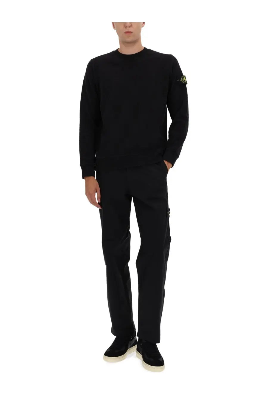 Stone Island Men's Cotton Sweatshirt Black, view 2