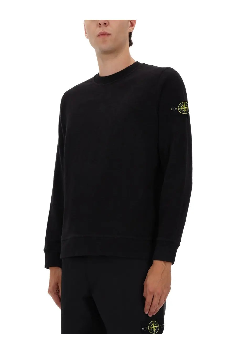 Stone Island Men's Cotton Sweatshirt Black, view 4
