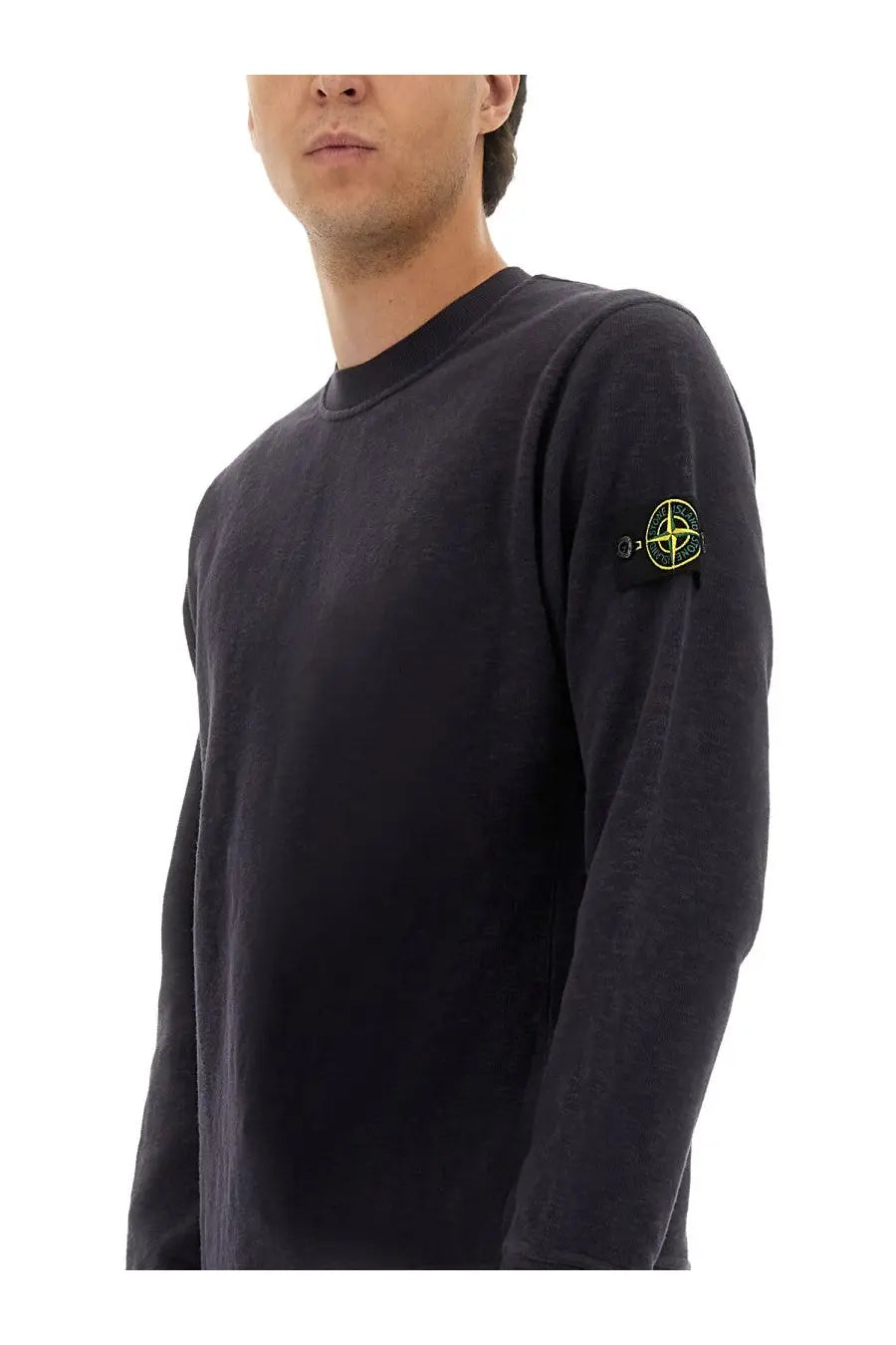 Stone Island Men's Cotton Sweatshirt Grey, view 4
