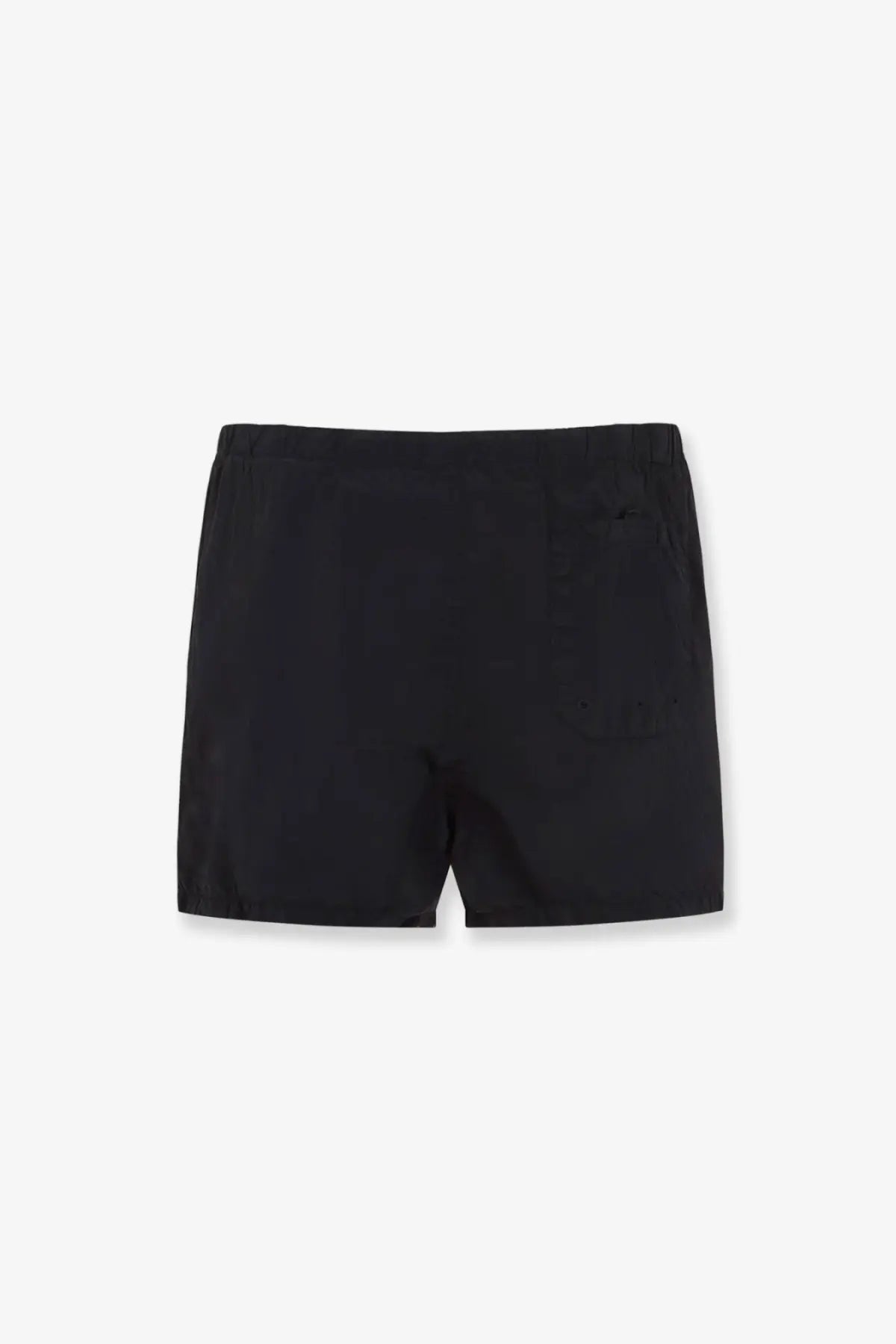 Stone island men’s econylon swim trunks in black with a sleek minimalist design and subtle side pockets