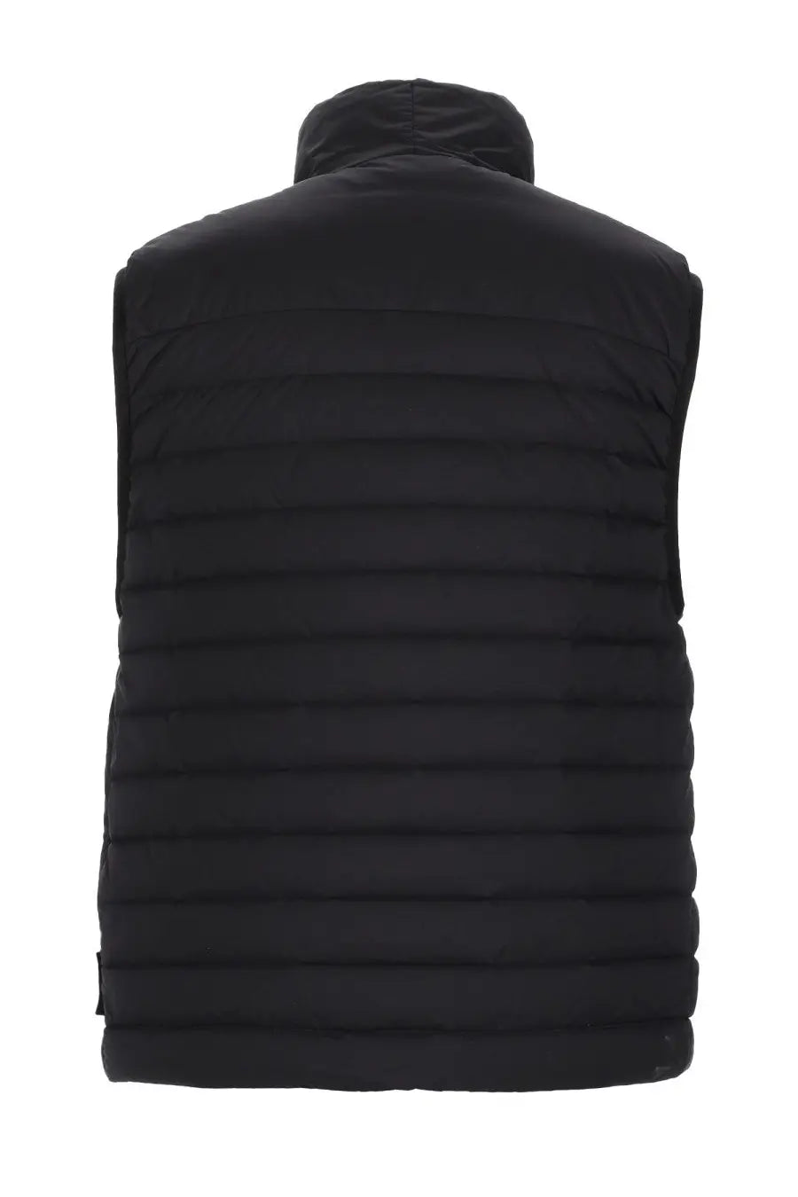 Stone Island Men's Gilet in Piuma Seamless Tunnel in Nylon Black, view 2