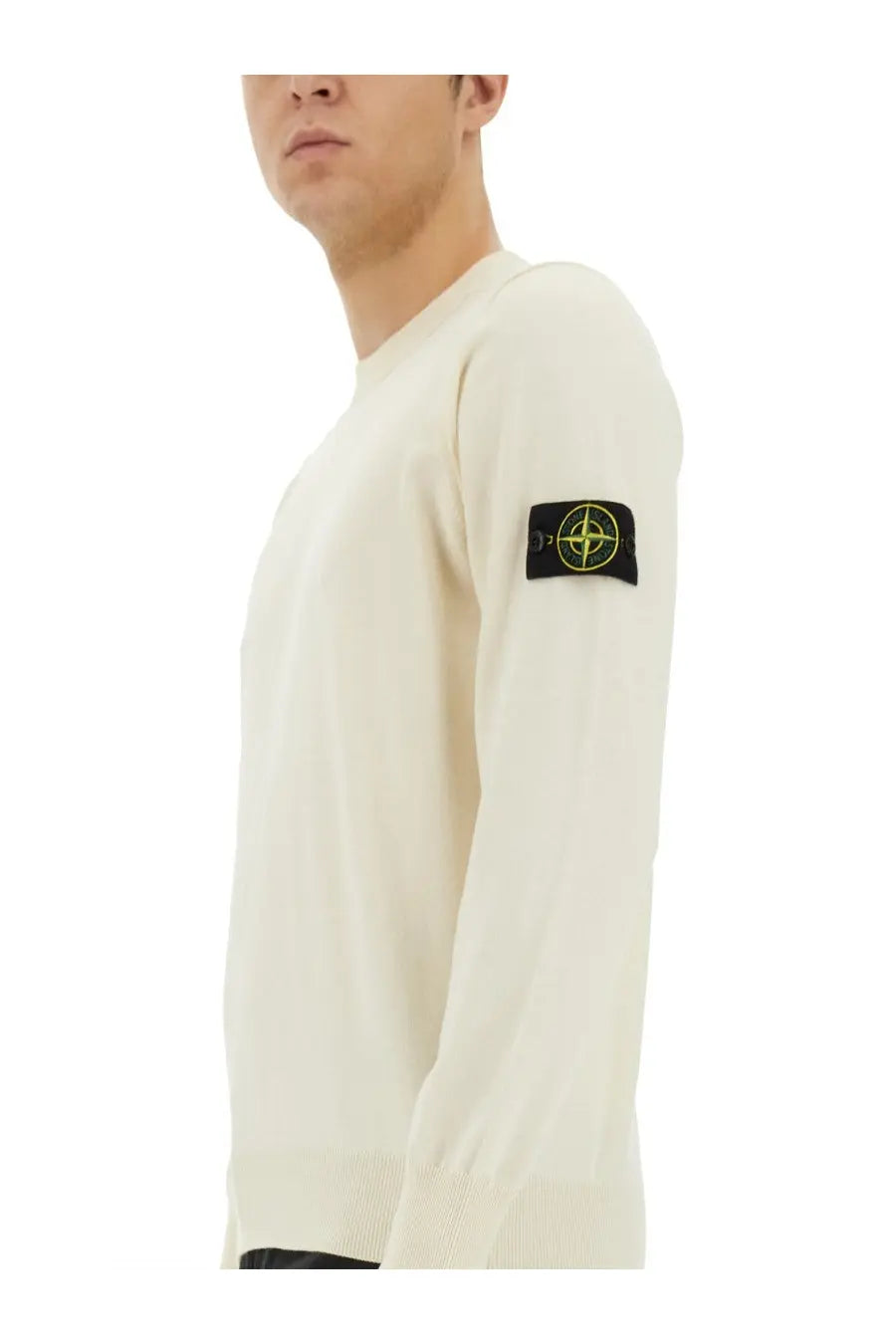 Stone Island Men's Sweater White, view 4
