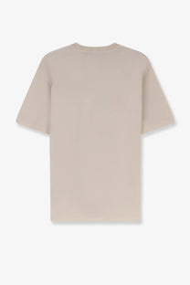 Stone island men’s beige short-sleeved crew neck t-shirt made from organic cotton perfect for casual wear