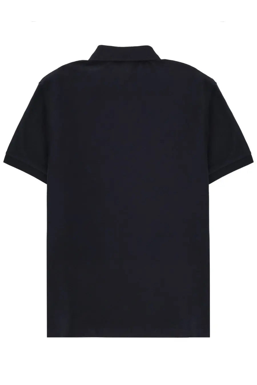 Stone Island men’s black short-sleeved polo shirt with classic collar and neatly stitched seams