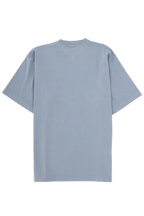 Stone Island men’s light blue oversized cotton t-shirt with crew neck and short sleeves