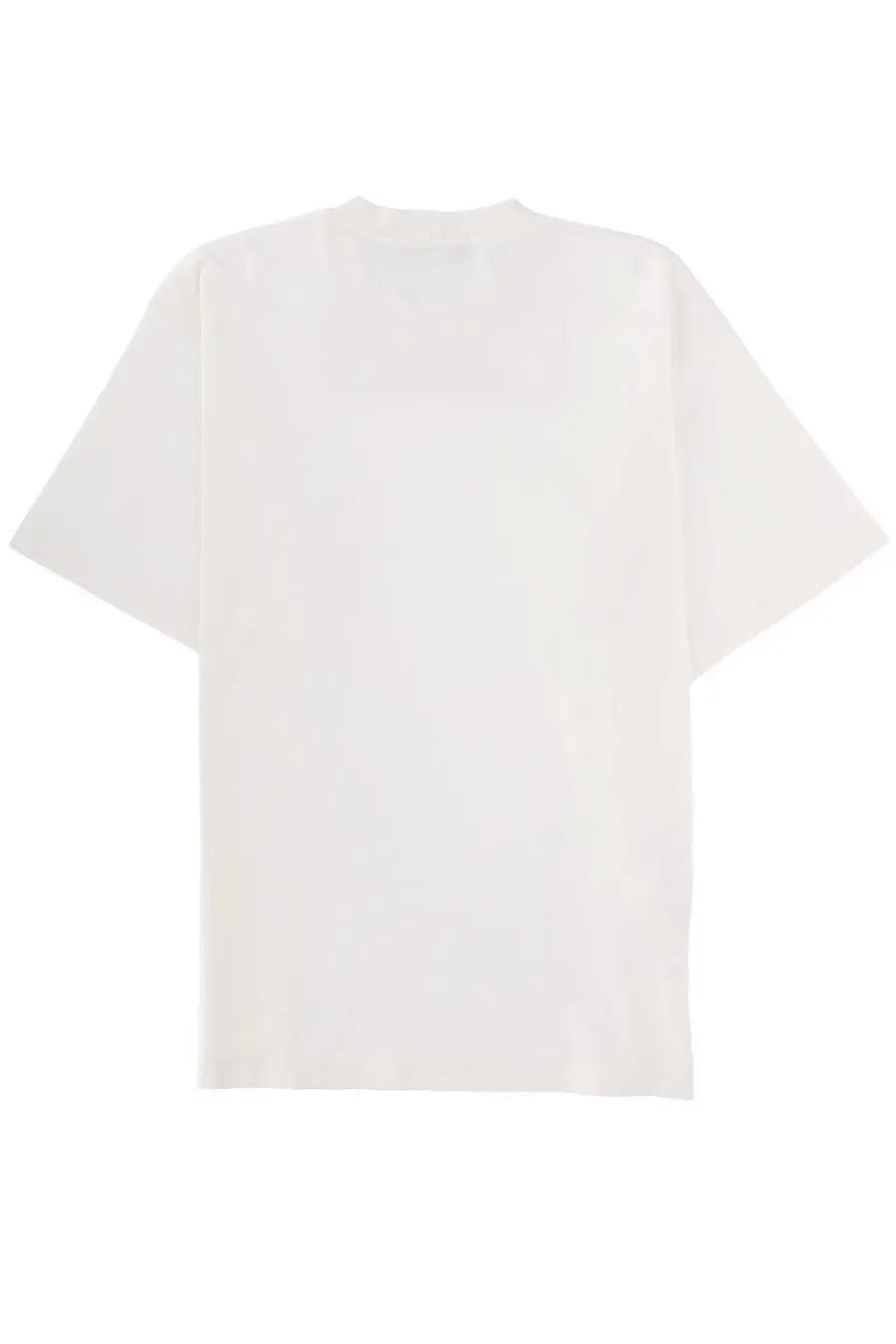 Stone island men’s white cotton t-shirt with relaxed fit and short sleeves