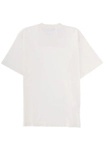 Stone island men’s white cotton t-shirt with relaxed fit and short sleeves