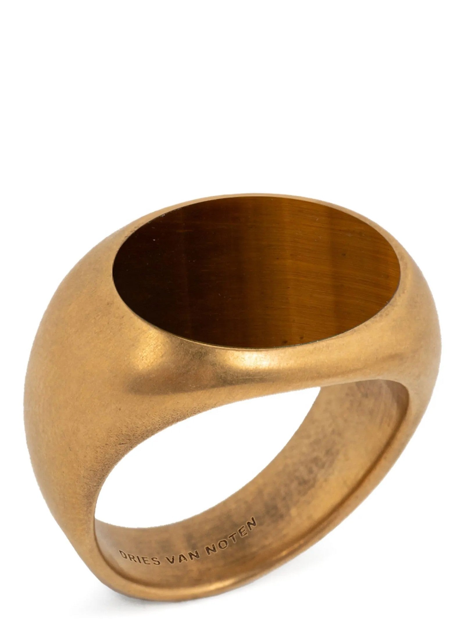Dries Van Noten Stone Signet Ring Gold