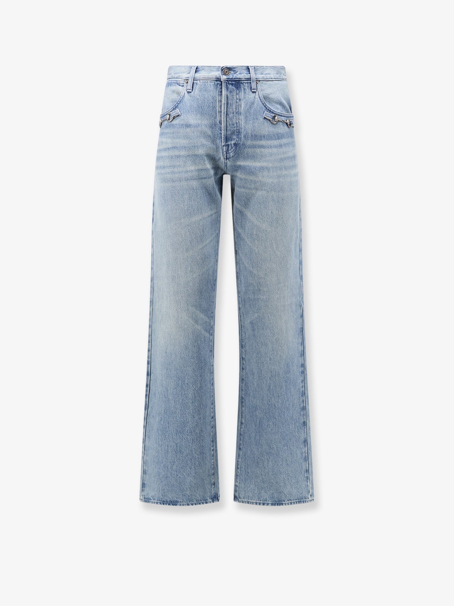 Gucci Men's Stonewashed Cotton Denim Jeans Blue
