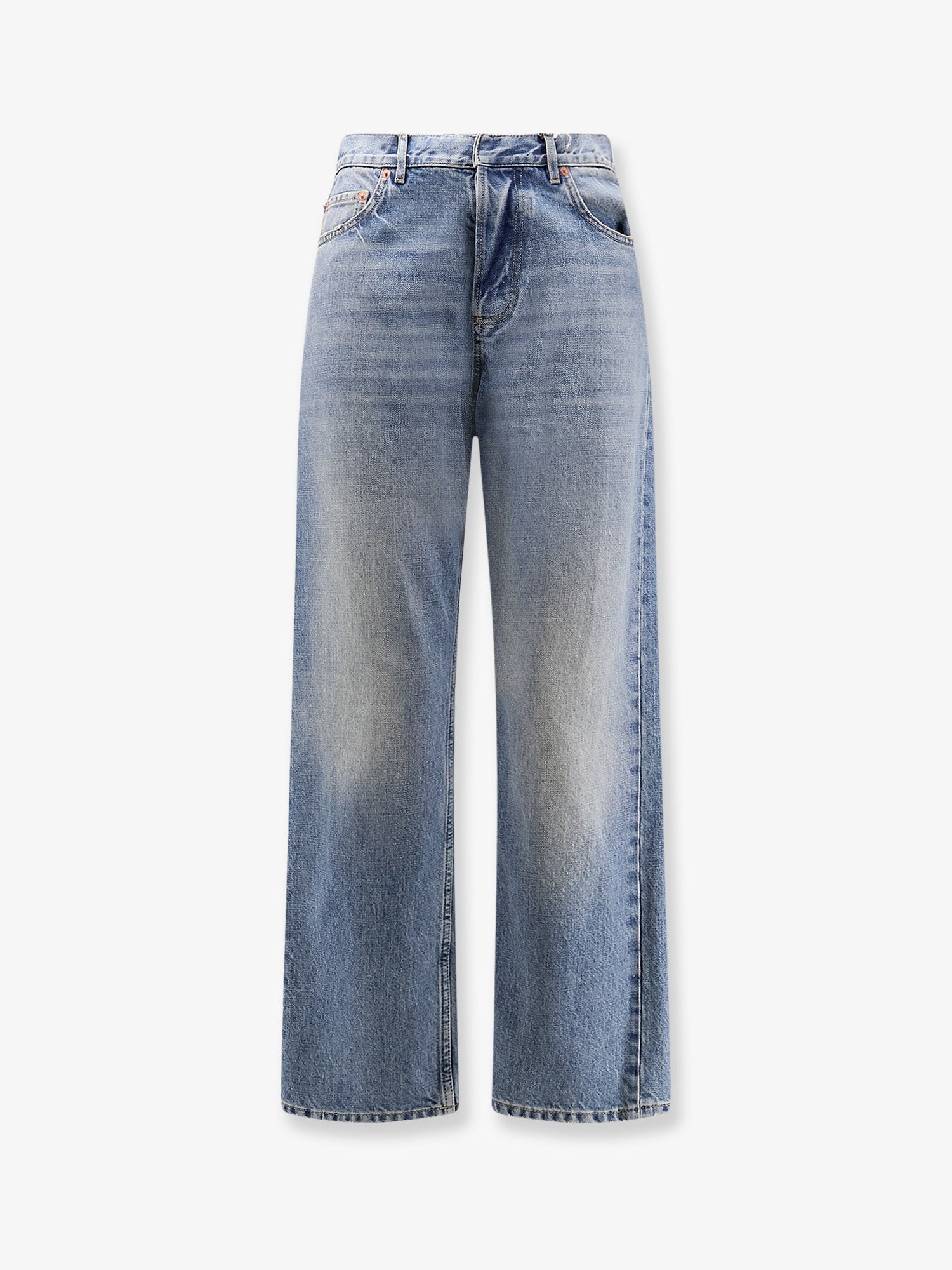 Dior Women's Stonewashed Denim Jeans Blue Dior