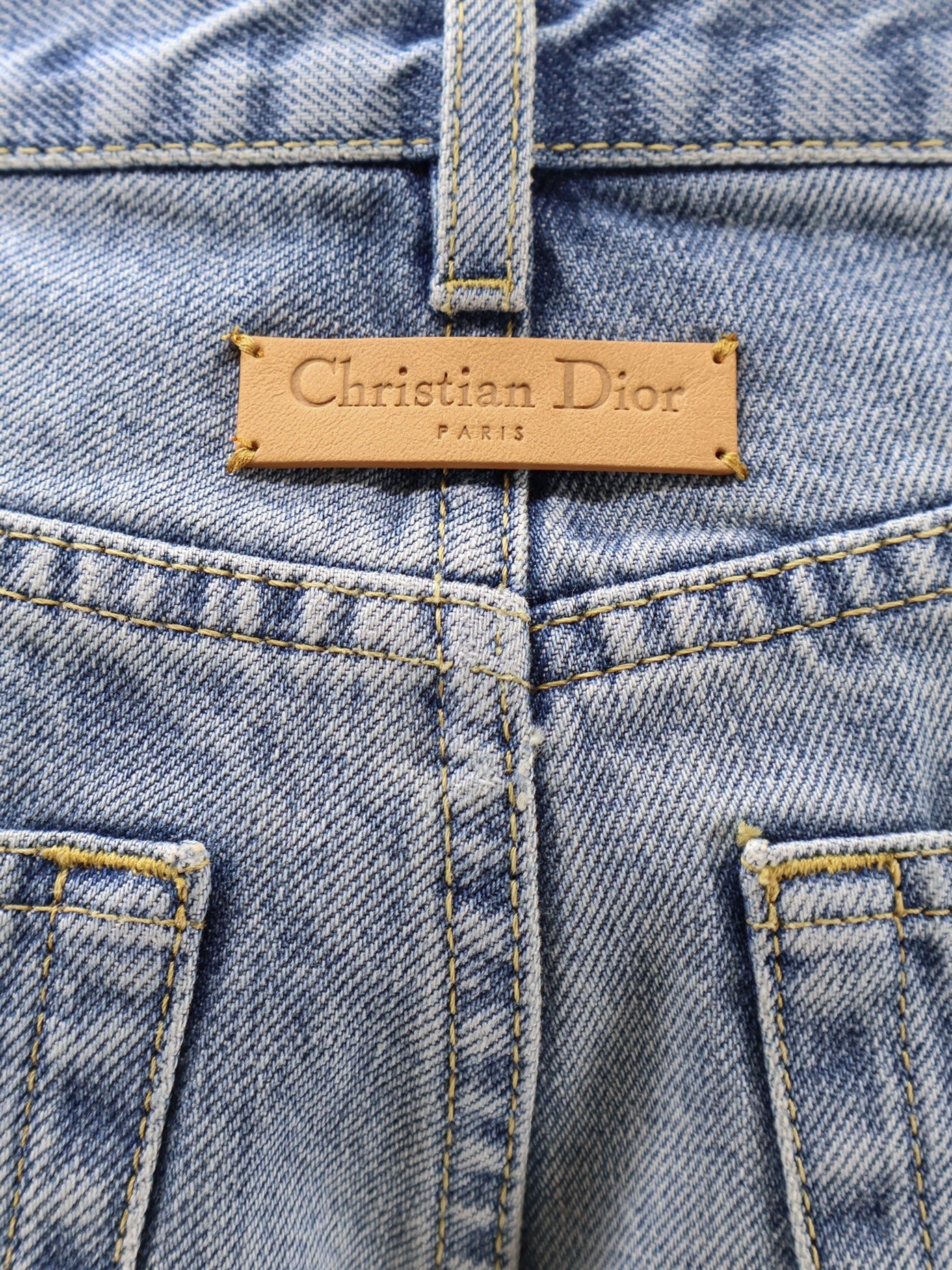 Dior Women's Stonewashed Denim Jeans Blue Dior
