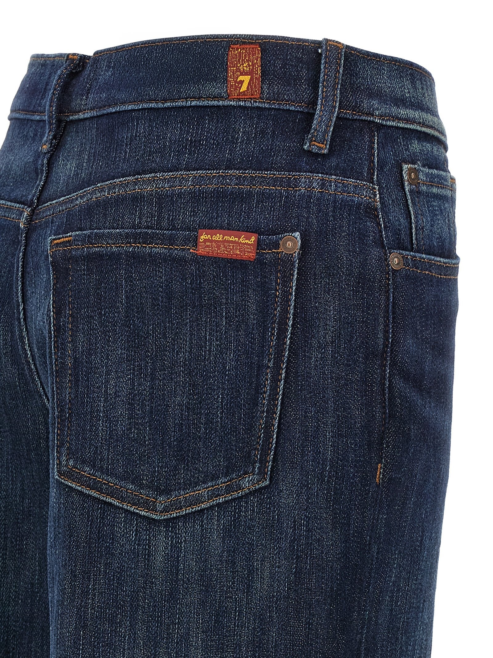 7 For All Mankind Stovepipe Jeans Blue