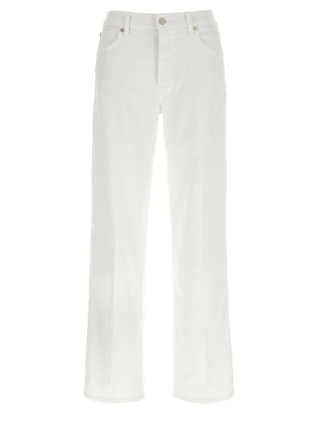 7 For All Mankind Stovepipe Jeans White
