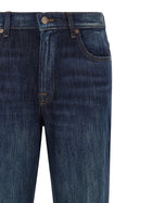 7 For All Mankind Stovepipe Jeans Blue, view 3
