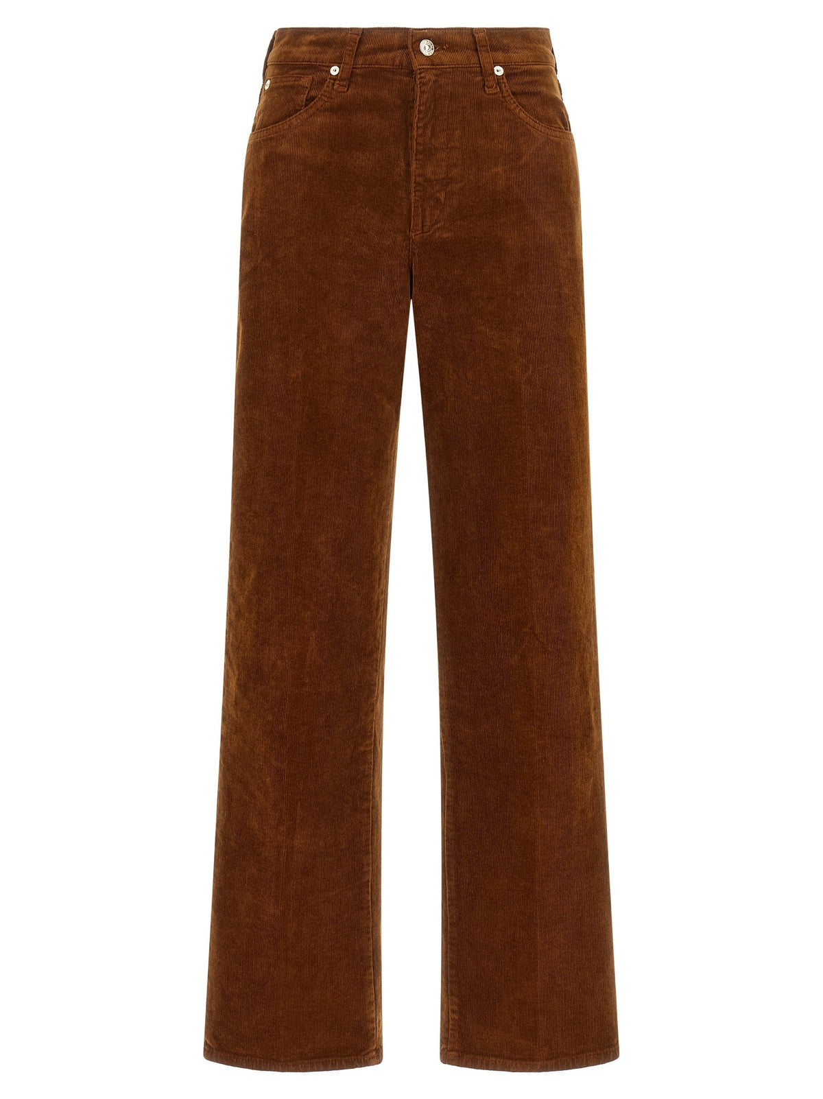 7 For All Mankind Stovepipe Straight Velvet Pants Brown