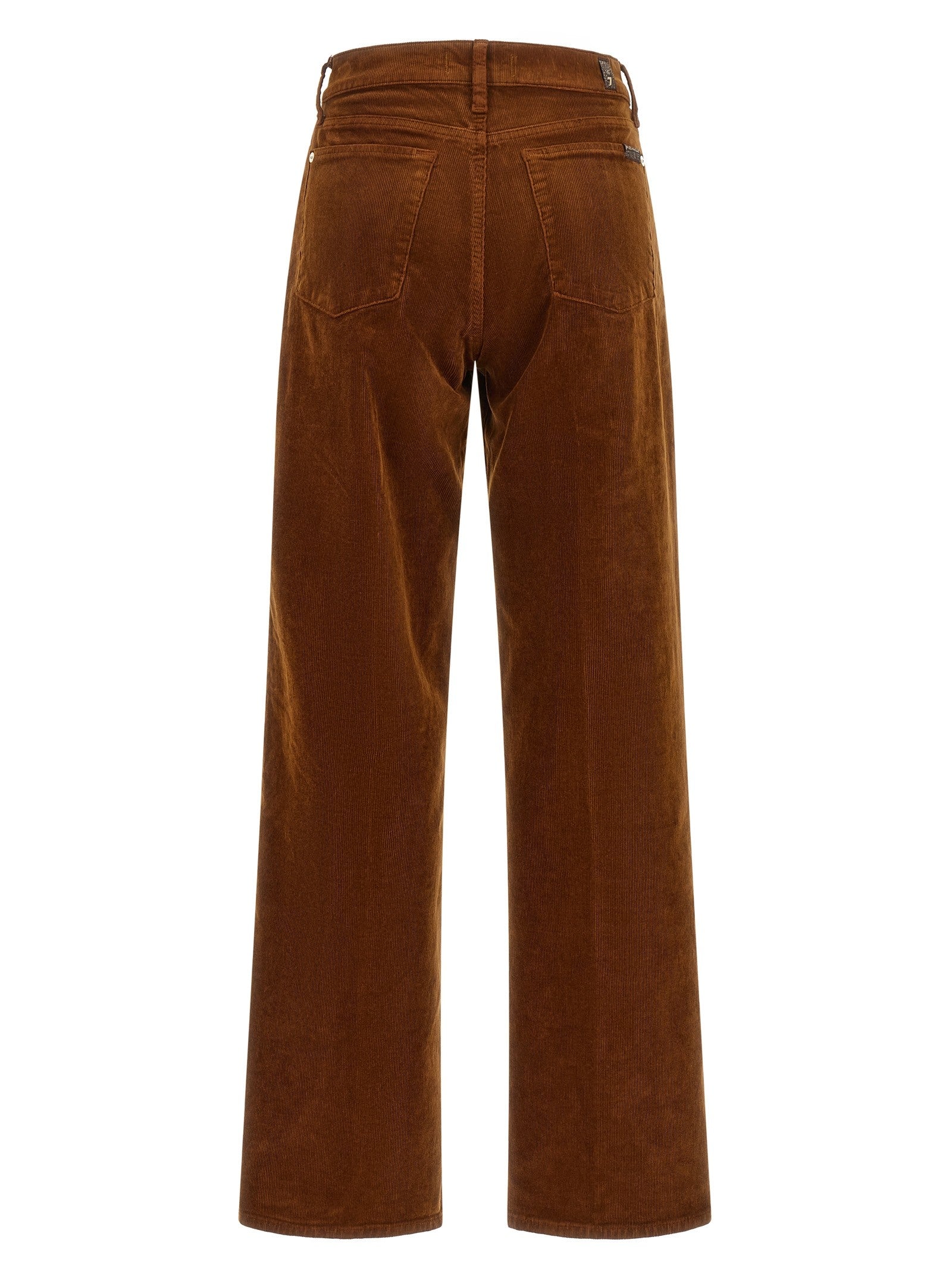 7 For All Mankind Stovepipe Straight Velvet Pants Brown