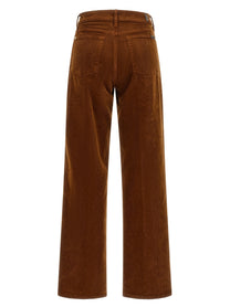 7 For All Mankind Stovepipe Straight Velvet Pants Brown
