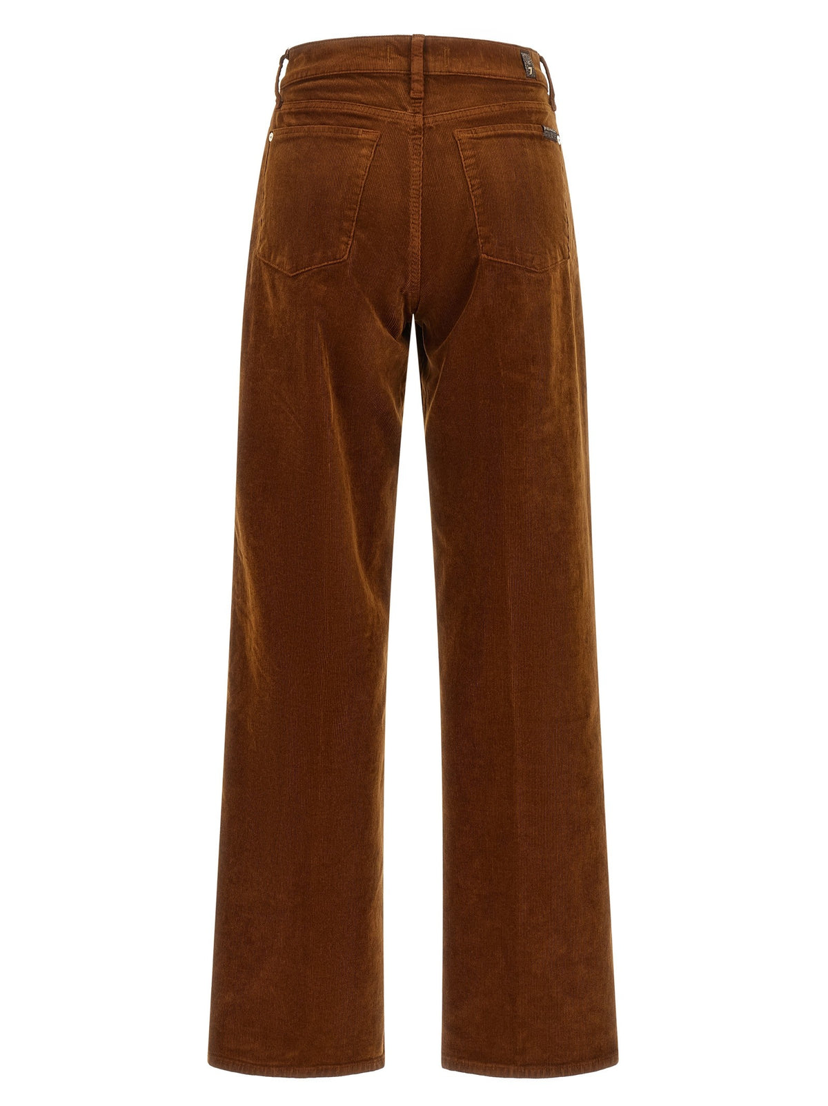 7 For All Mankind Stovepipe Straight Velvet Pants Brown, view 2