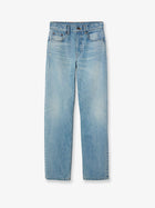 Celine Women's Straight Cotton Denim Jeans Blue