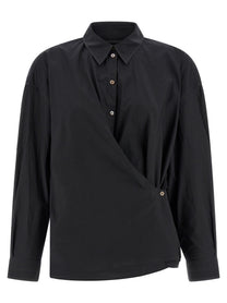 Lemaire Straight Collar Twisted Shirt Black