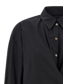 Lemaire Straight Collar Twisted Shirt Black