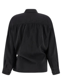 Lemaire Straight Collar Twisted Shirt Black