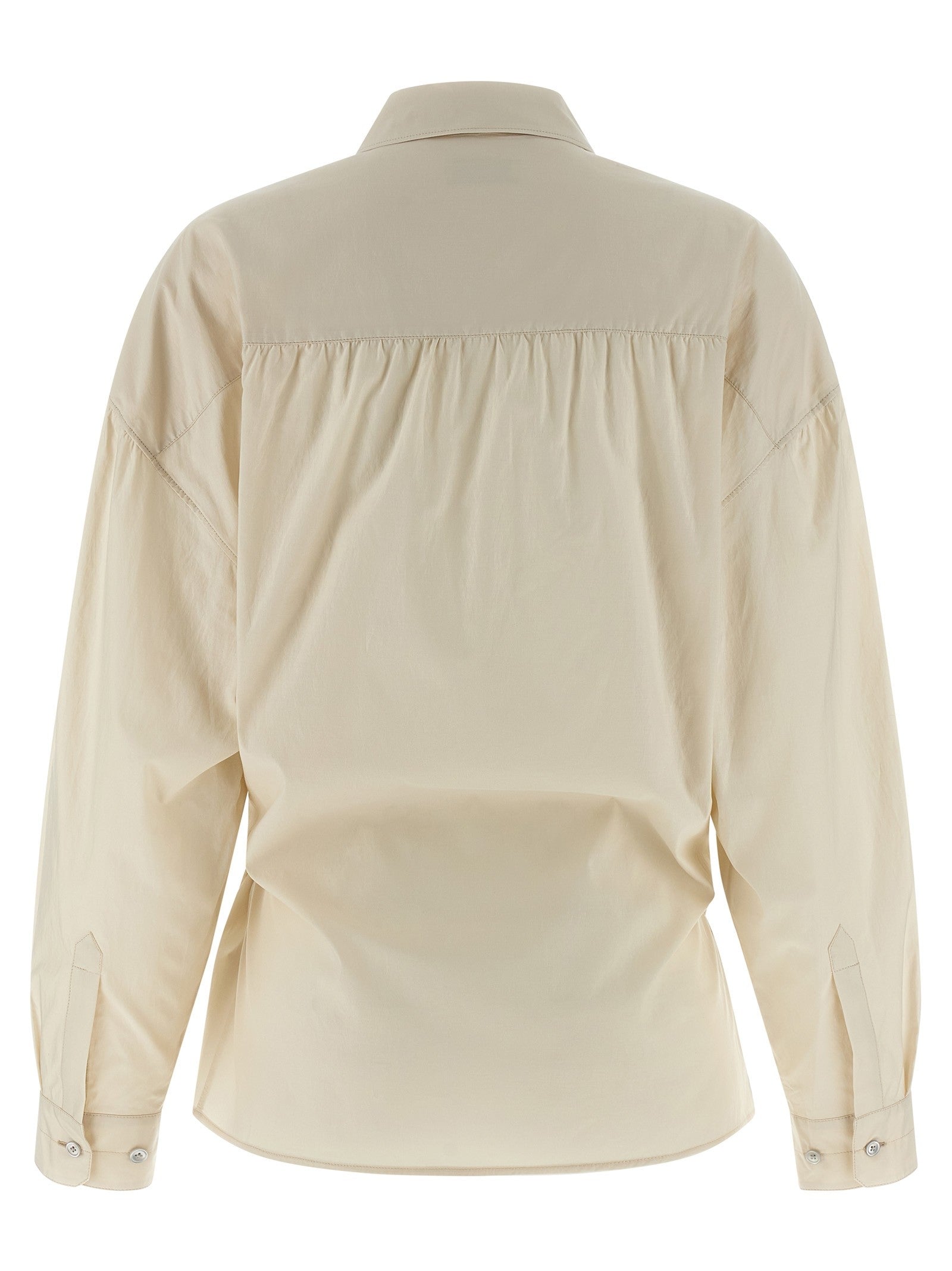 Lemaire Straight Collar Twisted Shirt Beige