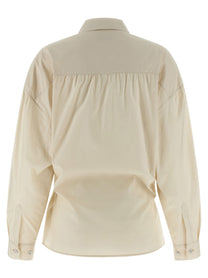 Lemaire Straight Collar Twisted Shirt Beige