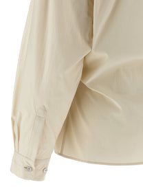 Lemaire Straight Collar Twisted Shirt Beige