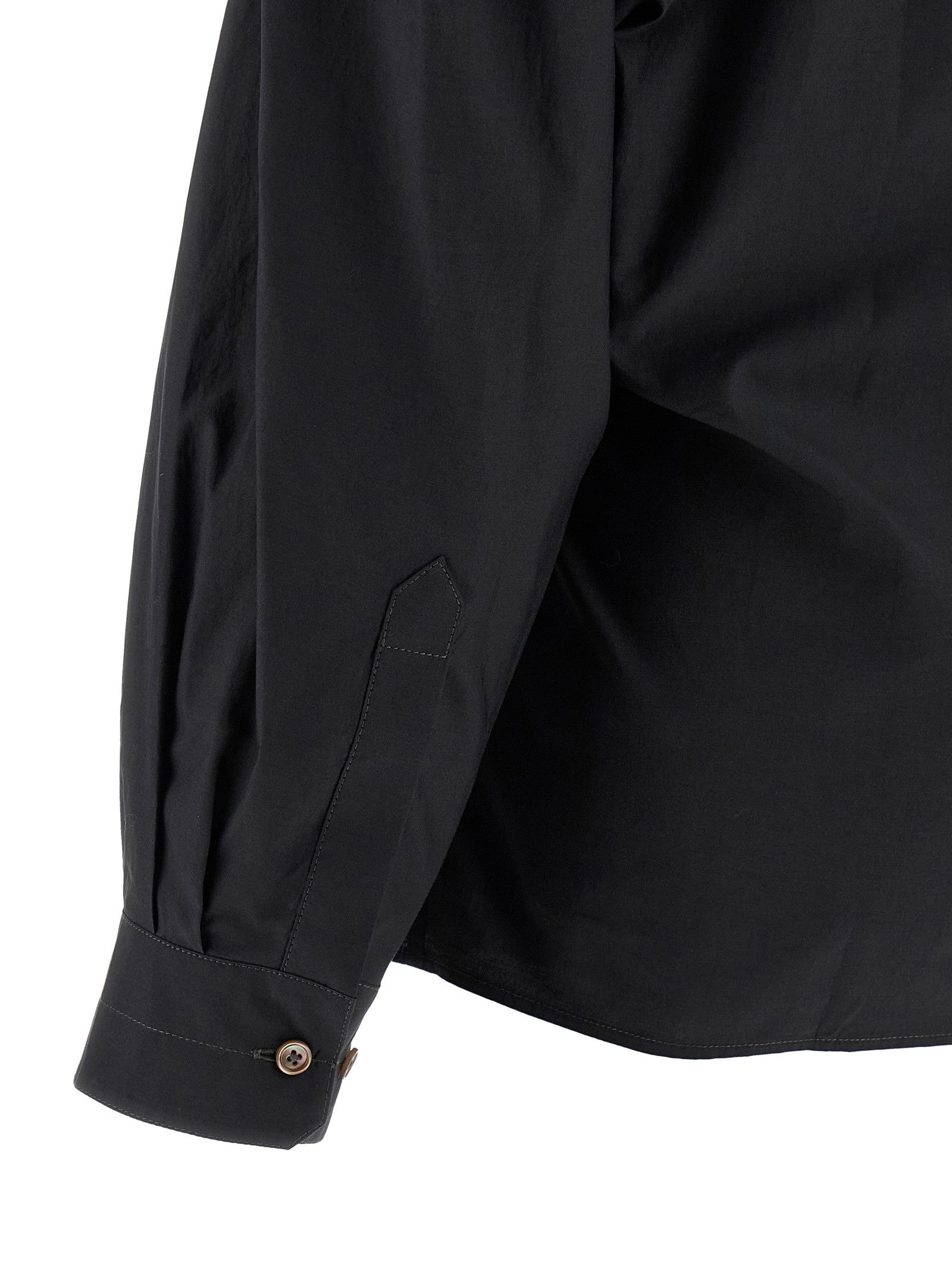 Lemaire Straight Collar Twisted Shirt Black