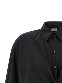 Lemaire Straight Collar Twisted Shirt Black