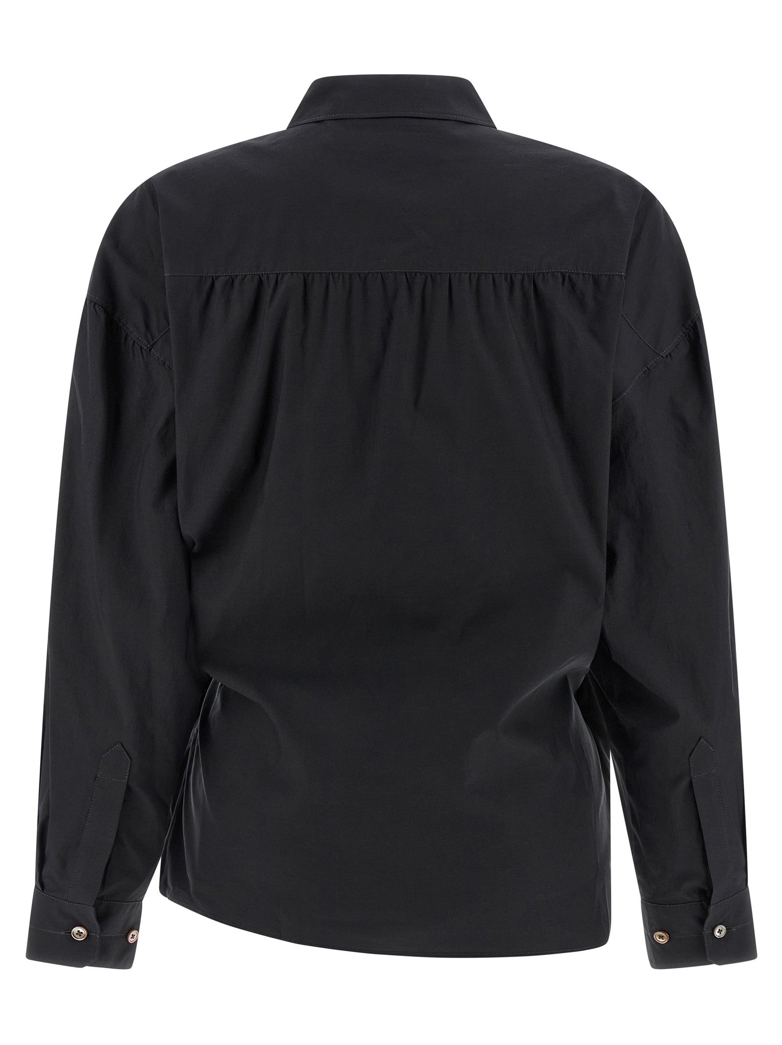 Lemaire Straight Collar Twisted Shirt Black