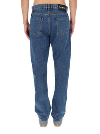 Balmain Men's Straight Denim Jeans Blue