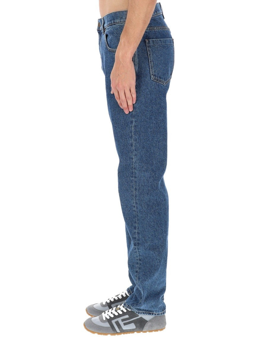 Balmain Men's Straight Denim Jeans Blue