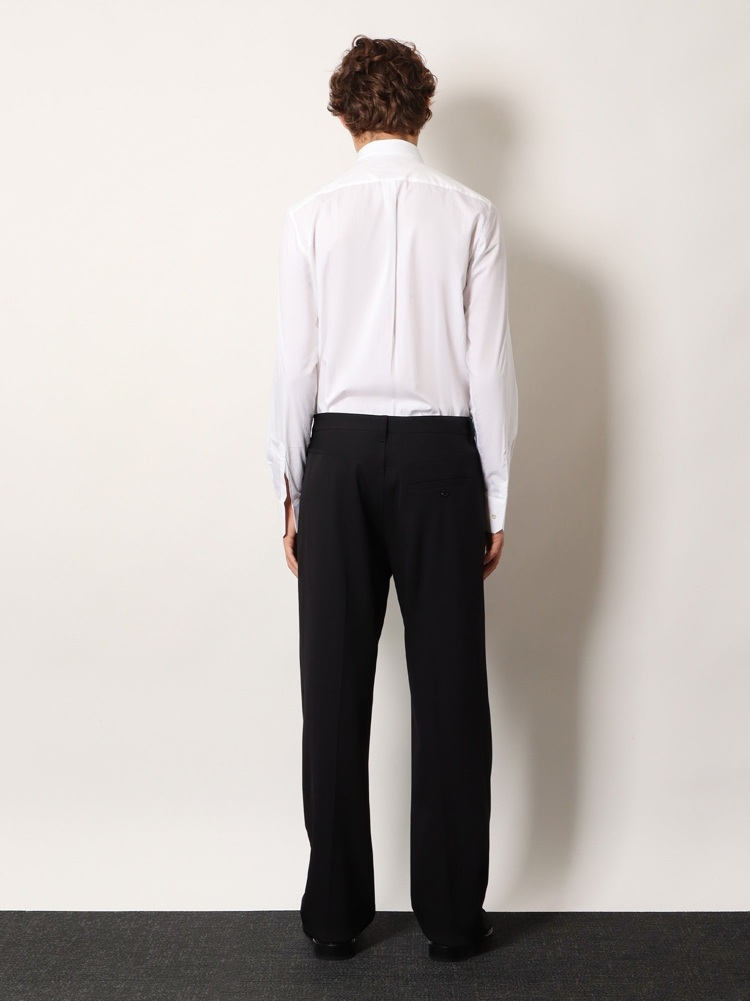 Balenciaga Men's Straight Fit Cotton Trousers Black